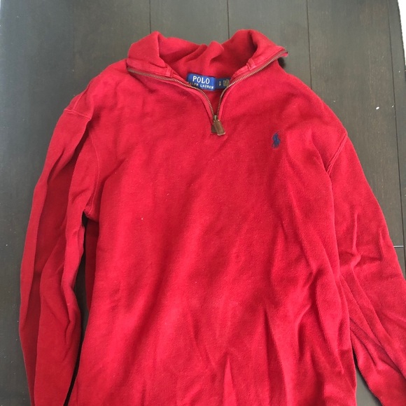 Ralph Lauren Polo quarter zip red sweater - Picture 1 of 2